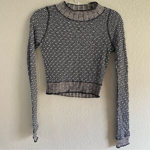 NEW Free People Jane Printed Cropped Tee Top